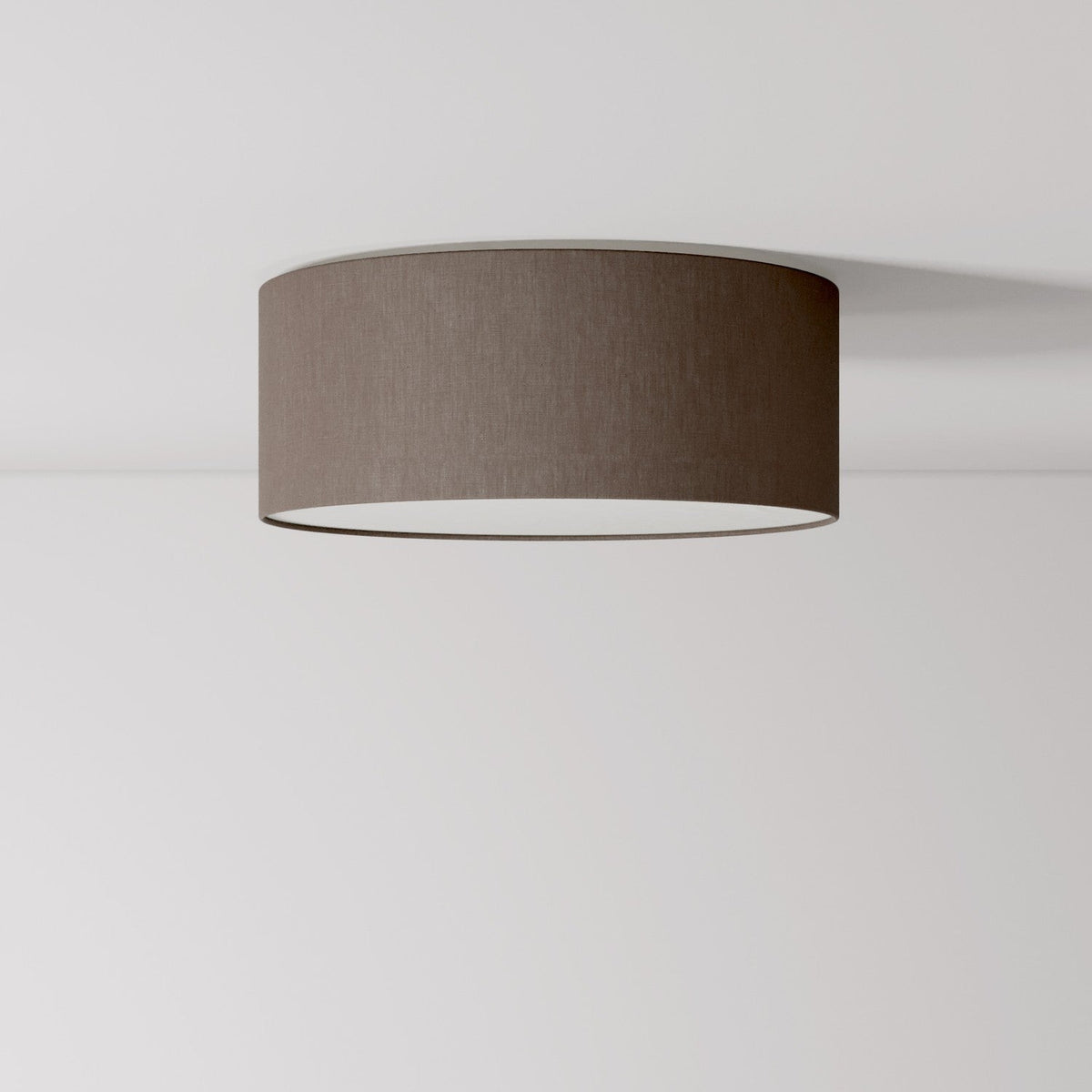 Plafoniera in tessuto Small Camelot marrone - Made in Italy