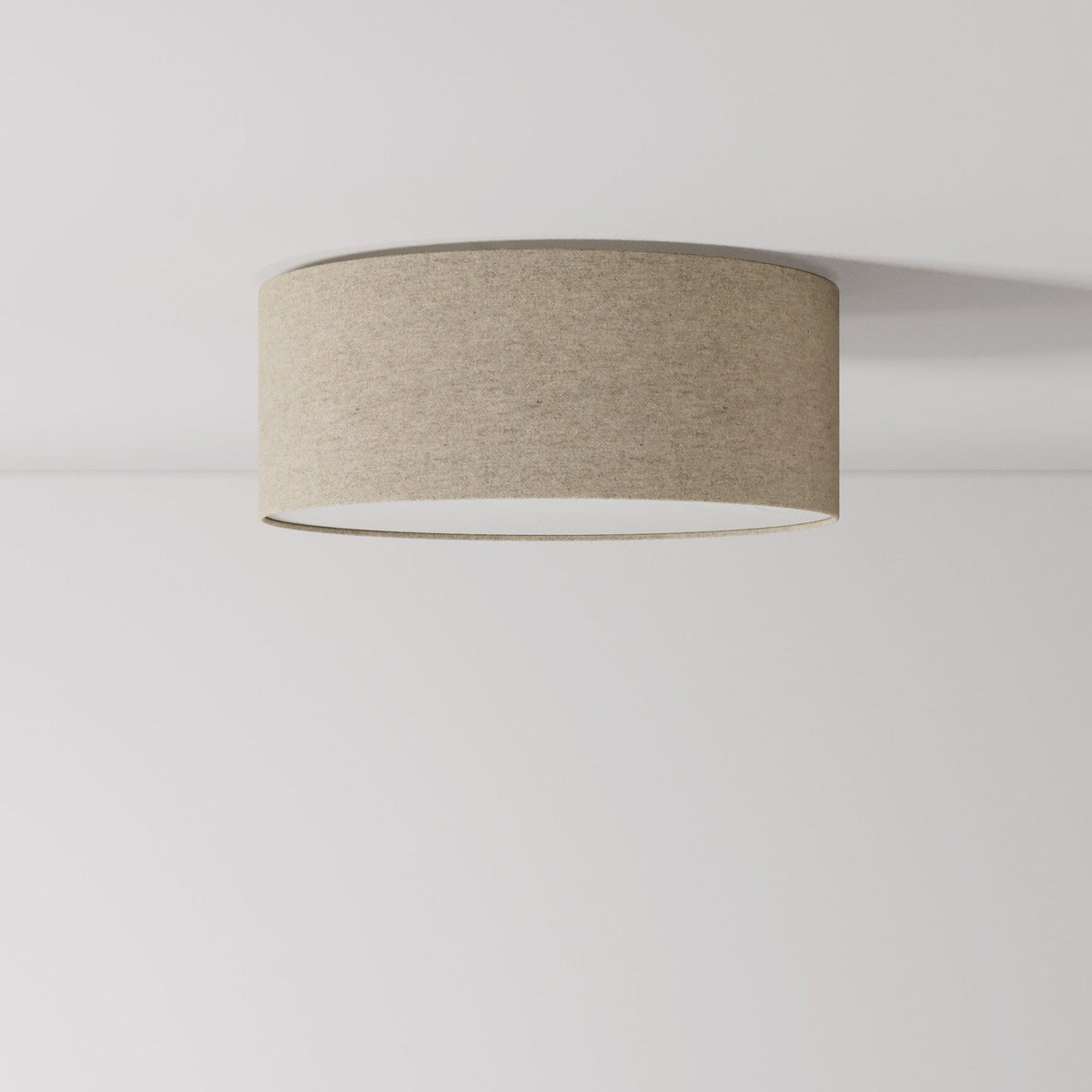 Plafoniera in tessuto Small - Made in Italy - Lana Beige