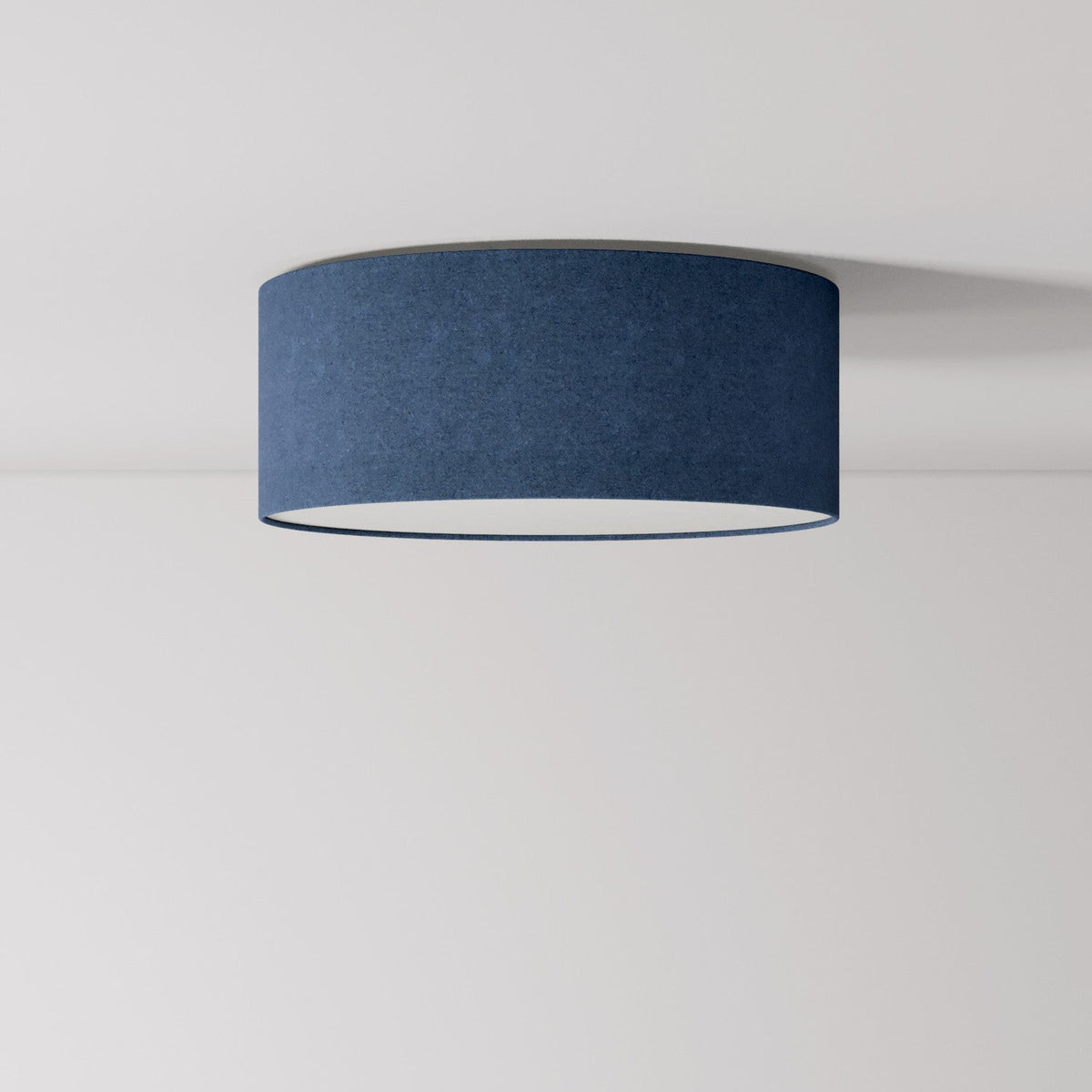 Plafoniera in tessuto Small - Made in Italy - Lana Blu