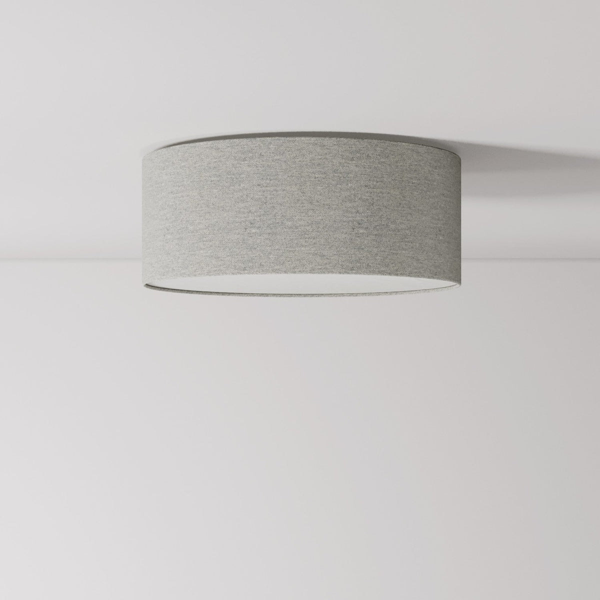 Plafoniera in tessuto Small - Made in Italy - Lana Grigio Chiaro