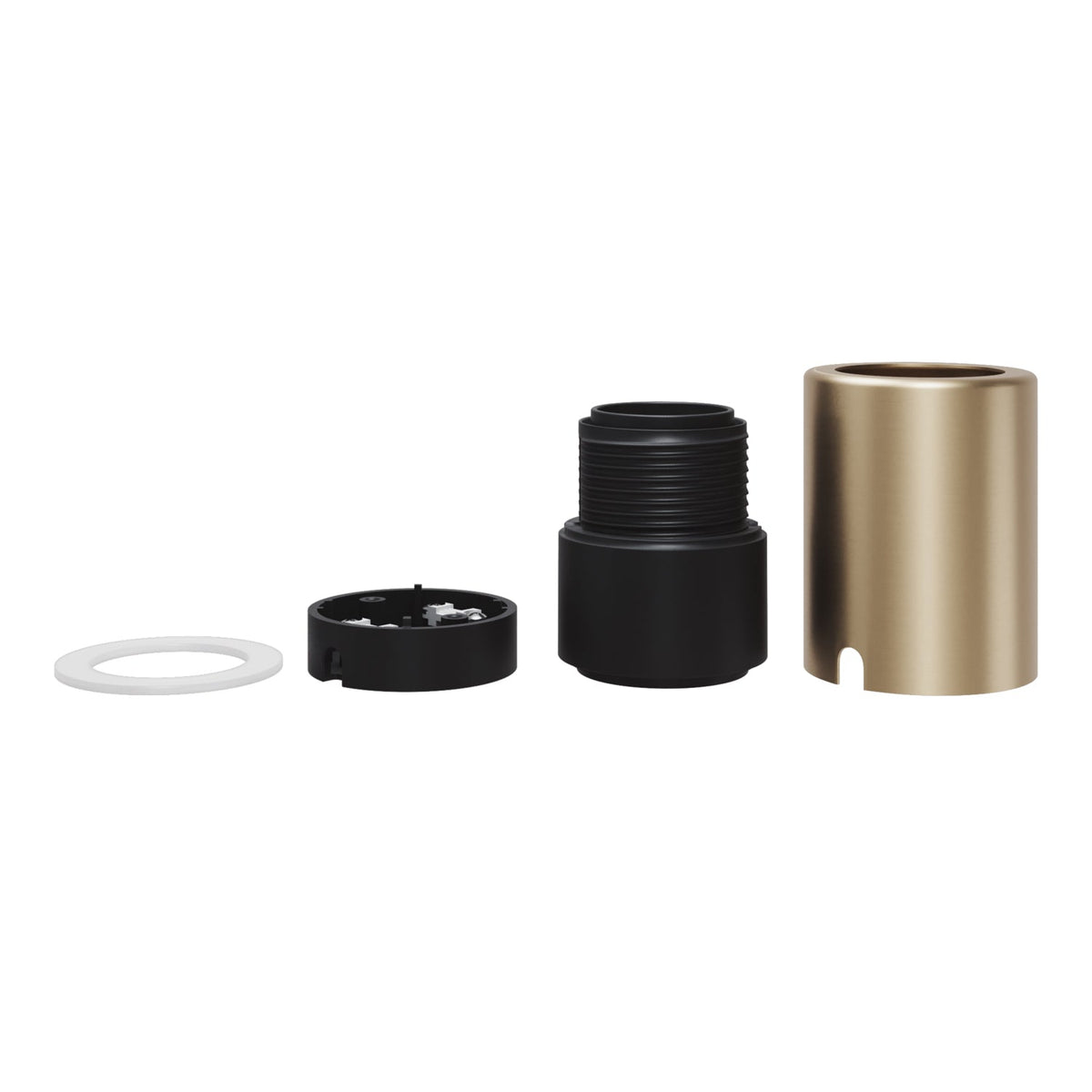 Portalampada E27 Spostaluce in metallo da parete o soffitto - Bronzo satinato