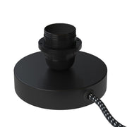 Posaluce per paralume - Lampada da tavolo in metallo - Nero opaco