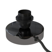 Posaluce per paralume - Lampada da tavolo in metallo - Nero perla
