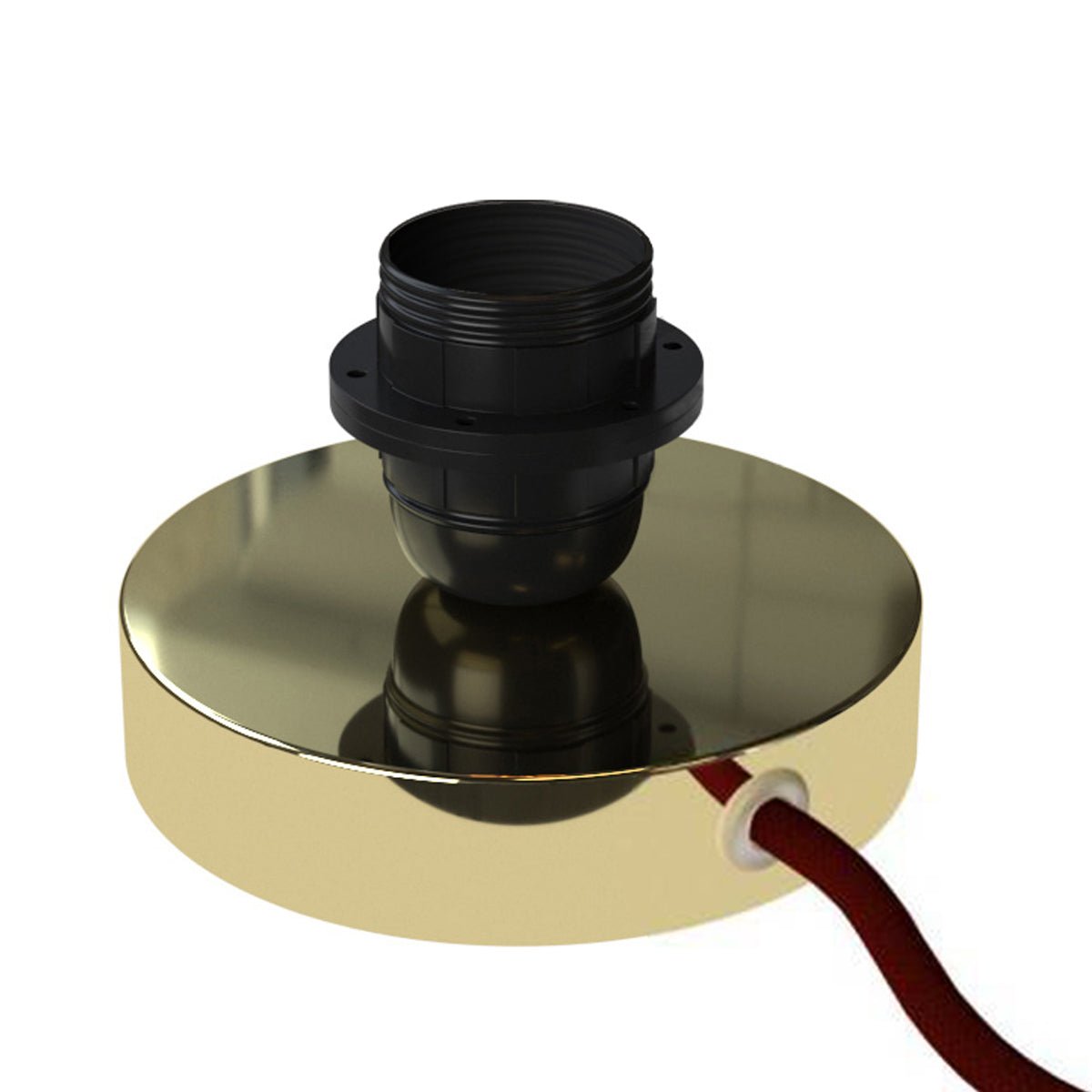 Posaluce per paralume - Lampada da tavolo in metallo - Ottone