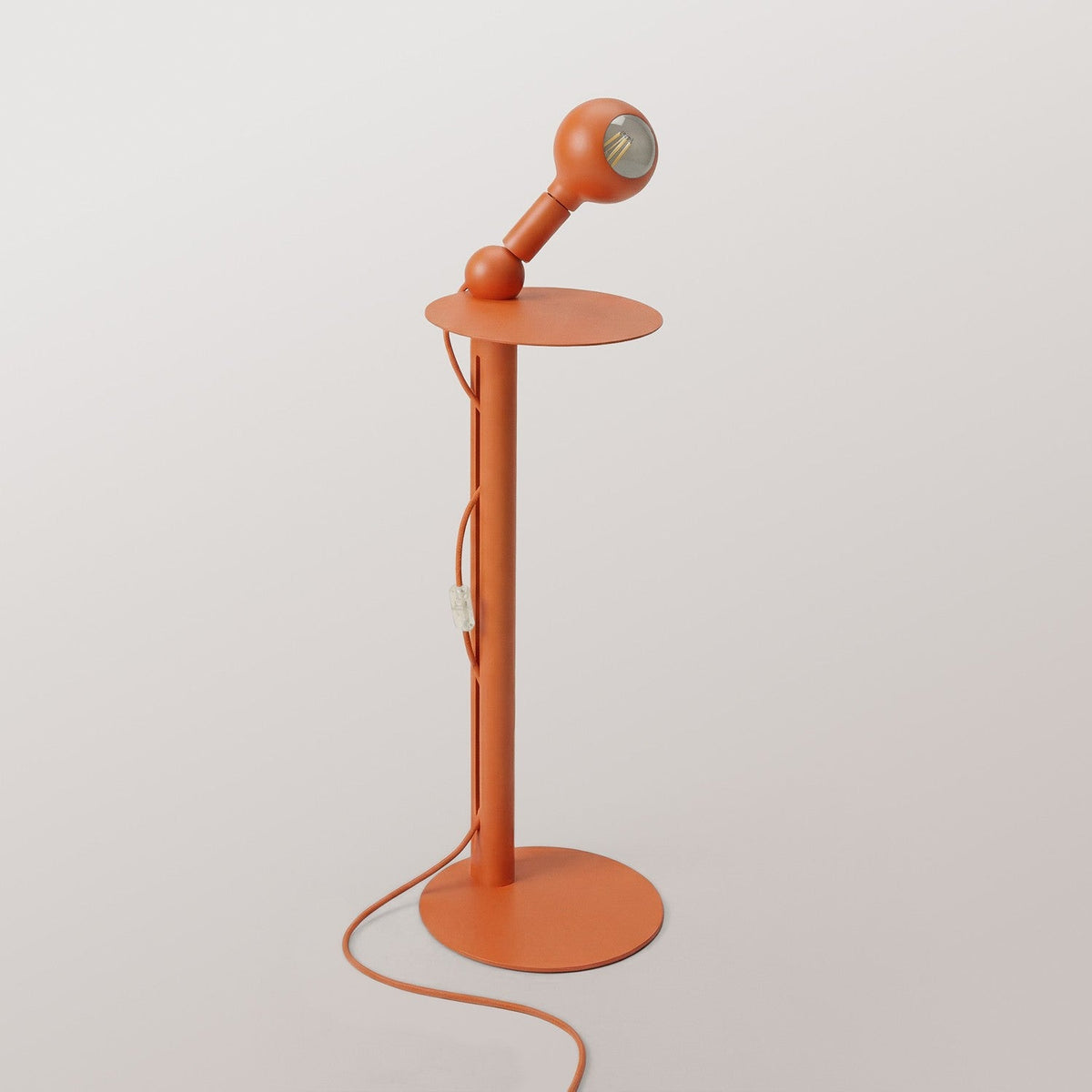Rocco - Lampada da terra con lampadina Camo - Arancione