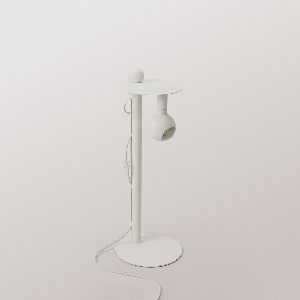 Rocco - Lampada da terra con lampadina Camo - Bianco