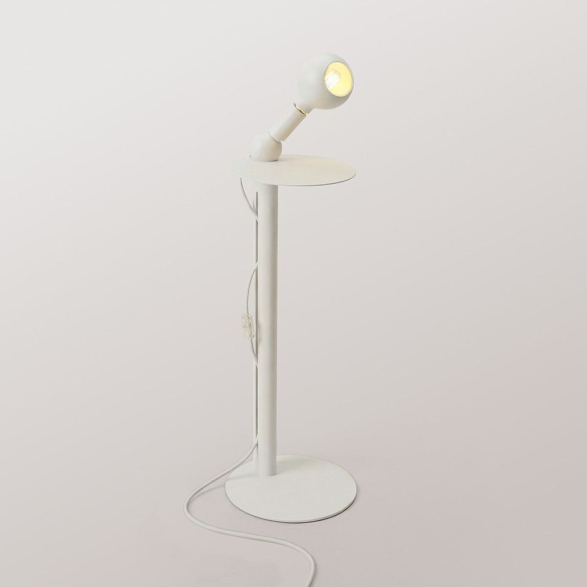Rocco - Lampada da terra con lampadina Camo - Bianco