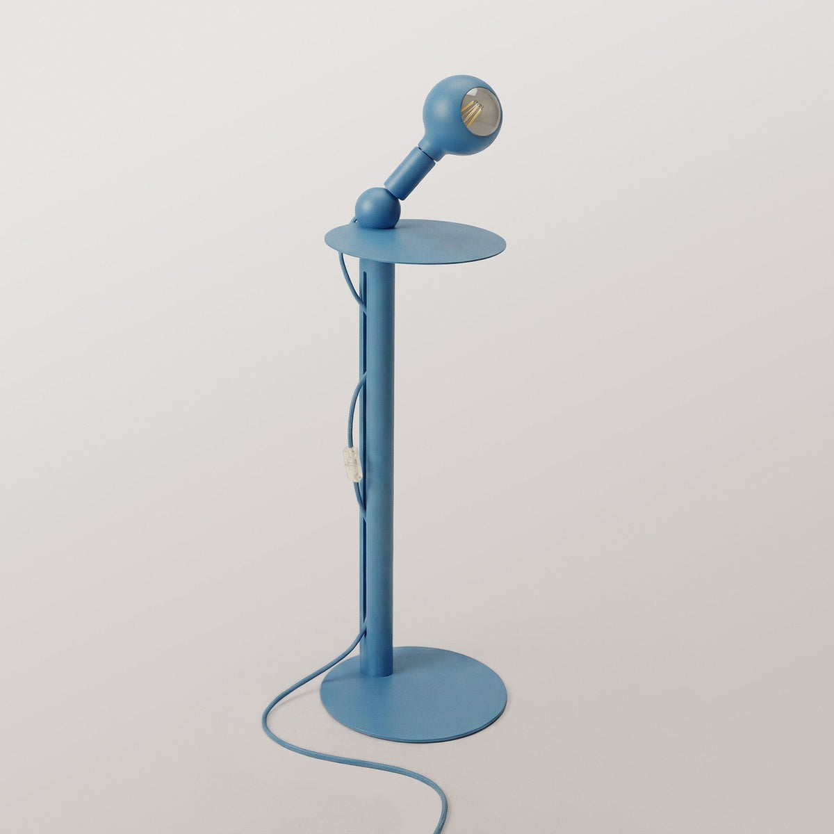 Rocco - Lampada da terra con lampadina Camo - Blu