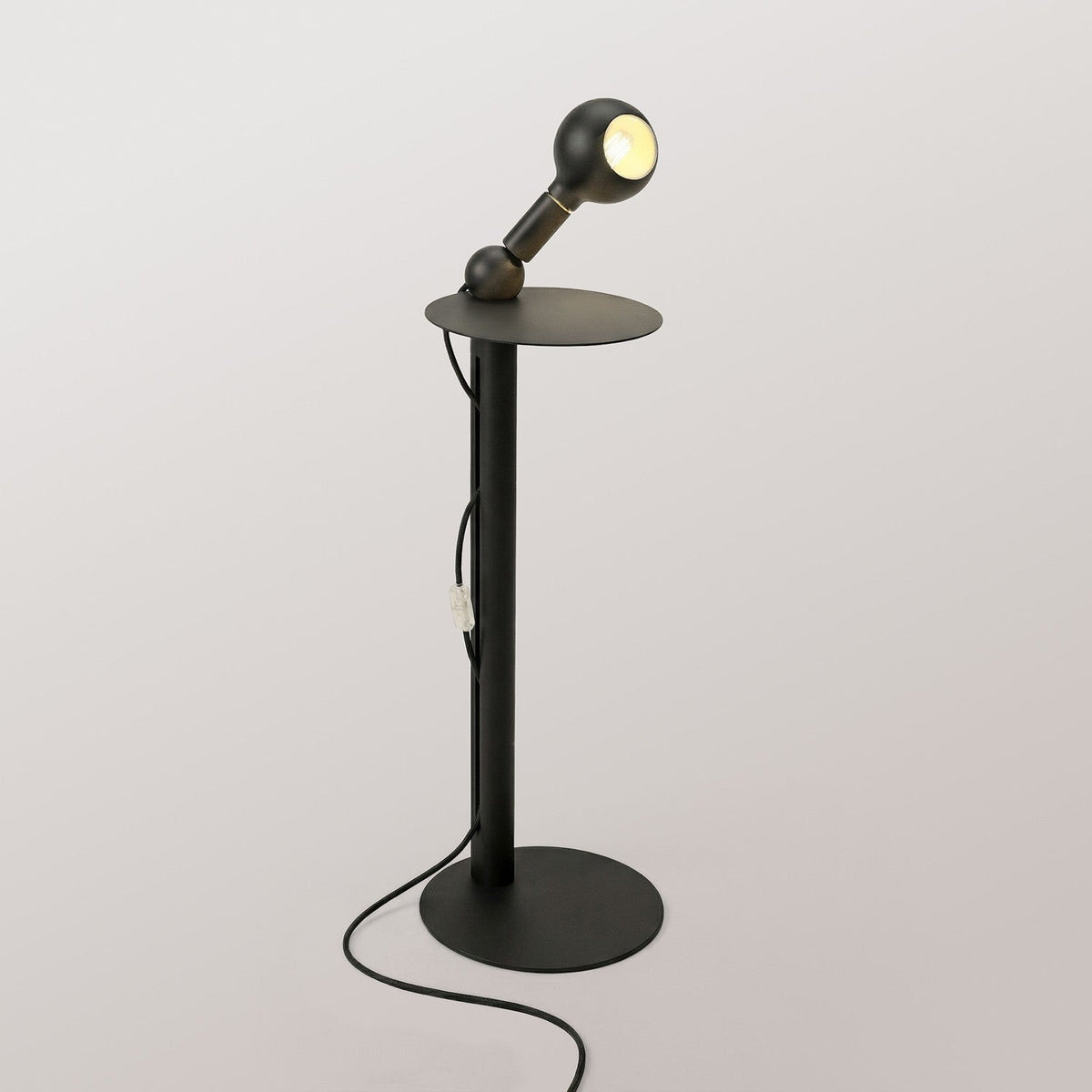 Rocco - Lampada da terra con lampadina Camo - Nero