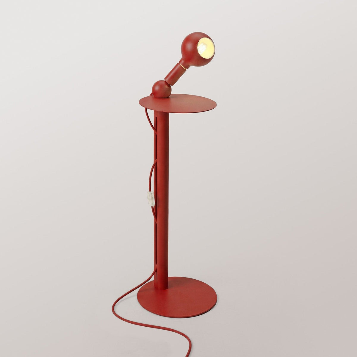 Rocco - Lampada da terra con lampadina Camo - Rosso