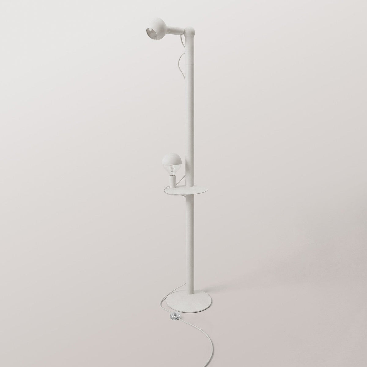 Rocco XXL - Lampada da terra con lampadina Maria e Camo - Bianco