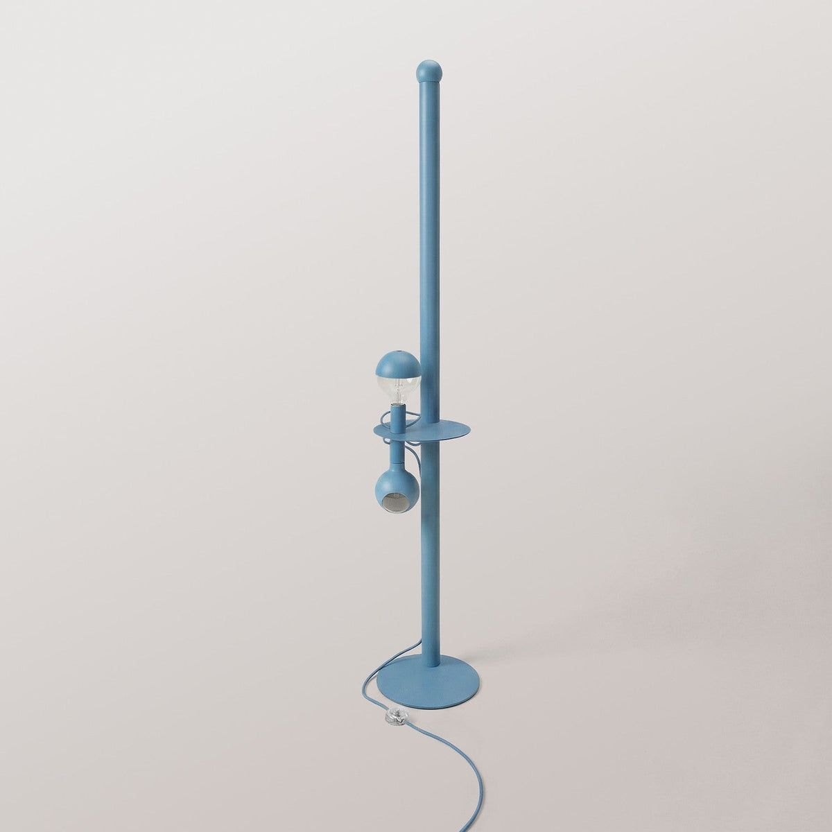 Rocco XXL - Lampada da terra con lampadina Maria e Camo - Blu