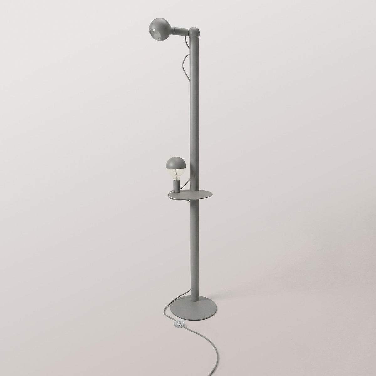 Rocco XXL - Lampada da terra con lampadina Maria e Camo - Grigio