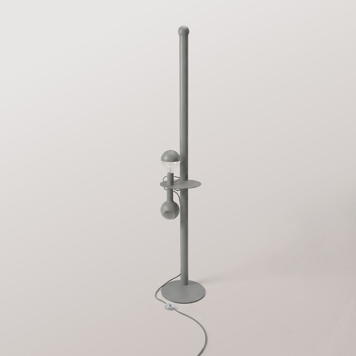 Rocco XXL - Lampada da terra con lampadina Maria e Camo - Grigio