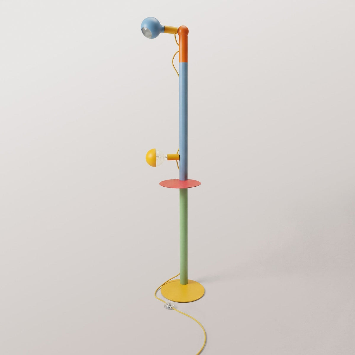 Rocco XXL - Lampada da terra multicolor con lampadina Maria e Camo