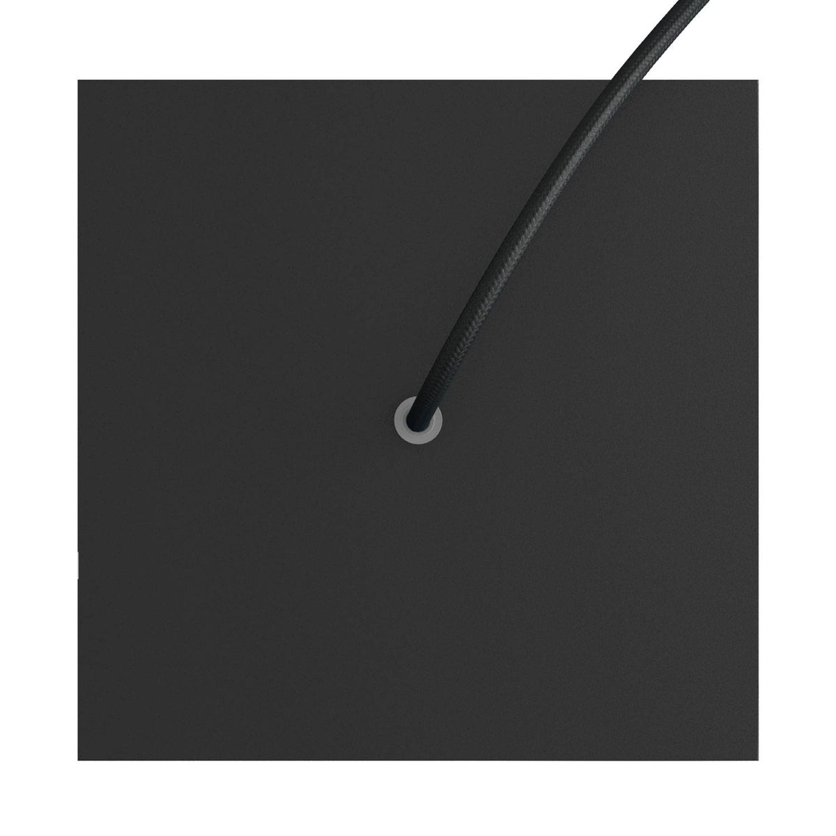 Rosone Rose-One quadrato, 200 mm con 1 foro e 4 fori laterali - Nero opaco Bianco