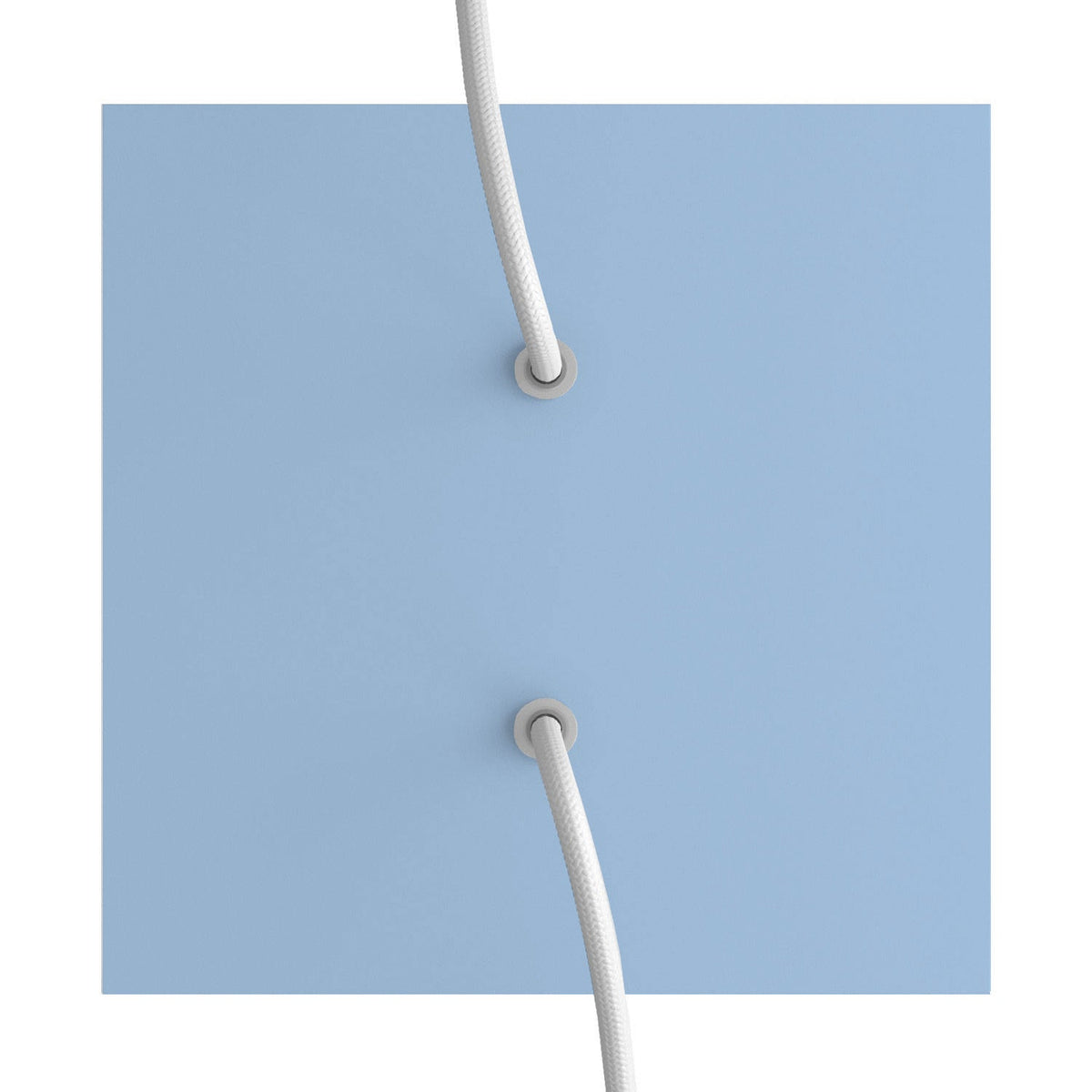 Rosone Rose-One quadrato, 200 mm con 2 fori e 4 fori laterali - Blu carta da zucchero Bianco