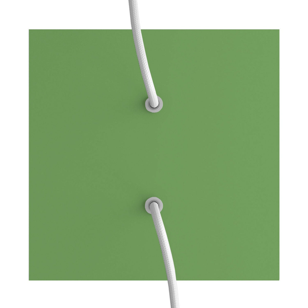Rosone Rose-One quadrato, 200 mm con 2 fori e 4 fori laterali - Verde prato Bianco