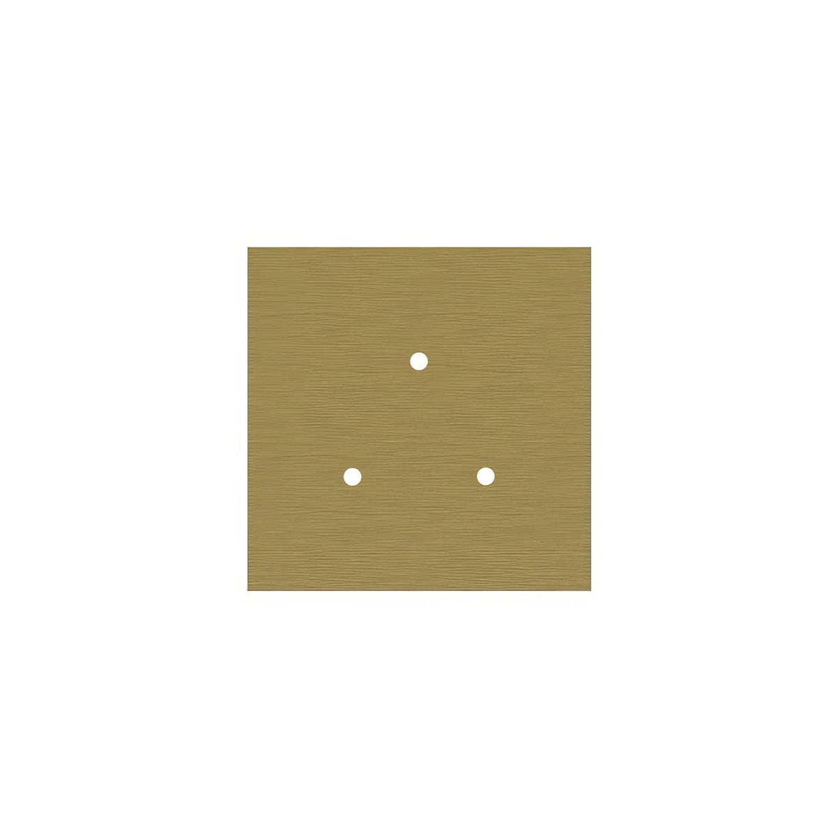 Rosone Rose-One quadrato, 200 mm con 3 fori e 4 fori laterali - Dibond Ottone satinato Bianco