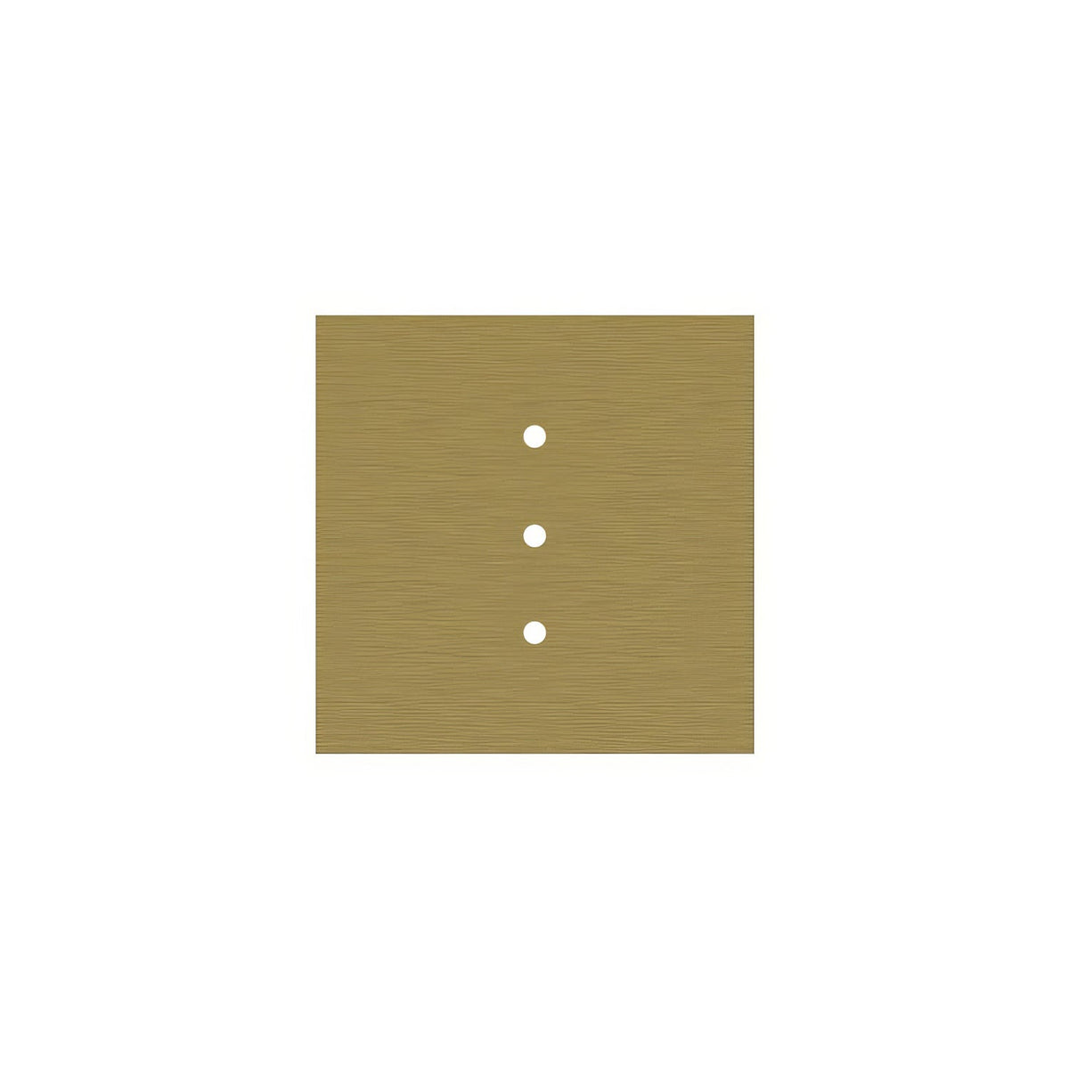 Rosone Rose-One quadrato, 200 mm con 3 fori in linea e 4 fori laterali - Dibond Ottone satinato Bianco