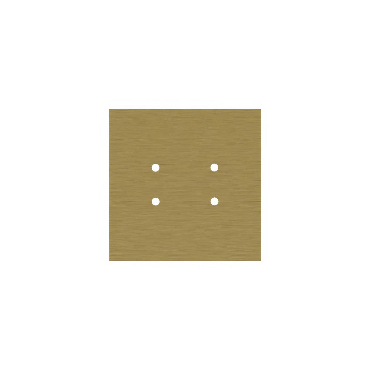 Rosone Rose-One quadrato, 200 mm con 4 fori e 4 fori laterali - Dibond Ottone satinato Bianco