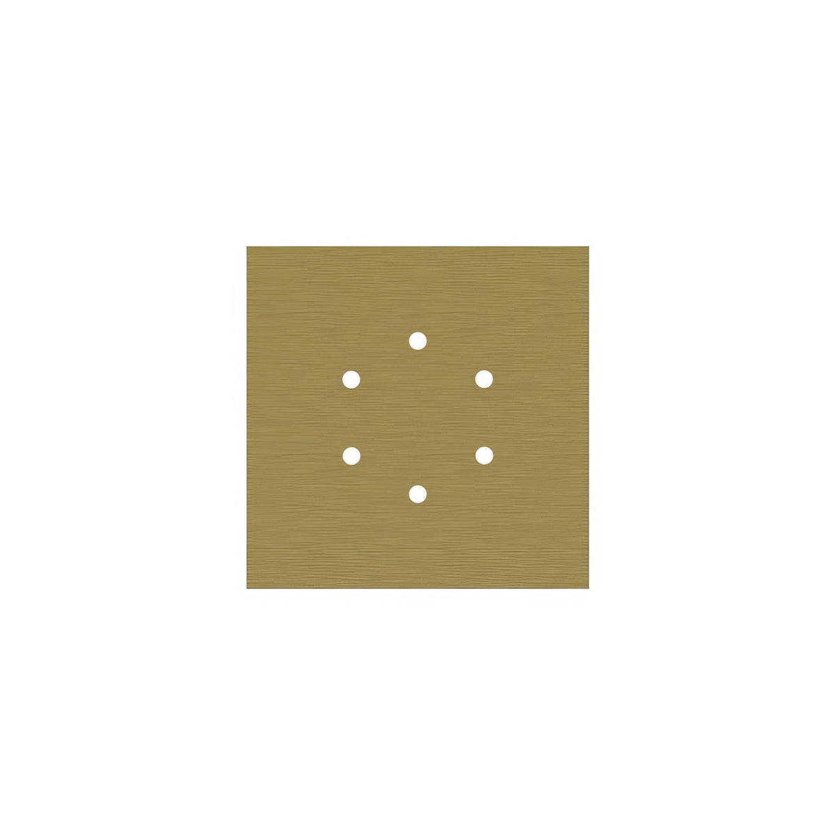 Rosone Rose-One quadrato, 200 mm con 6 fori e 4 fori laterali - Dibond Ottone satinato Bianco