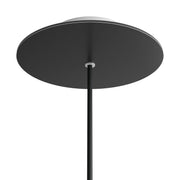 Rosone Rose-One rotondo, diametro 200 mm con 1 foro e 4 fori laterali - Nero opaco Bianco