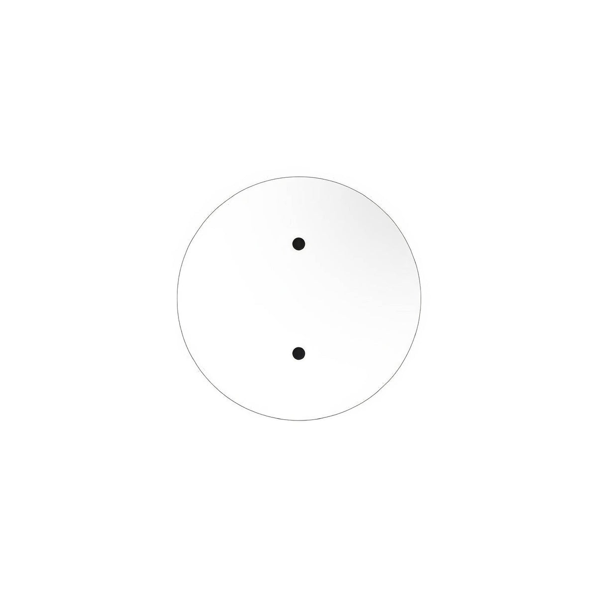 Rosone Rose-One rotondo, diametro 200 mm con 2 fori e 4 fori laterali - Bianco opaco Bianco