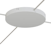 Rosone rotondo in alluminio Ø 30 cm con staffa e cavo di messa a terra, con 4 fori laterali - Bianco Opaco