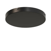Rosone rotondo in alluminio Ø 30 cm con staffa e cavo di messa a terra, senza fori - Nero