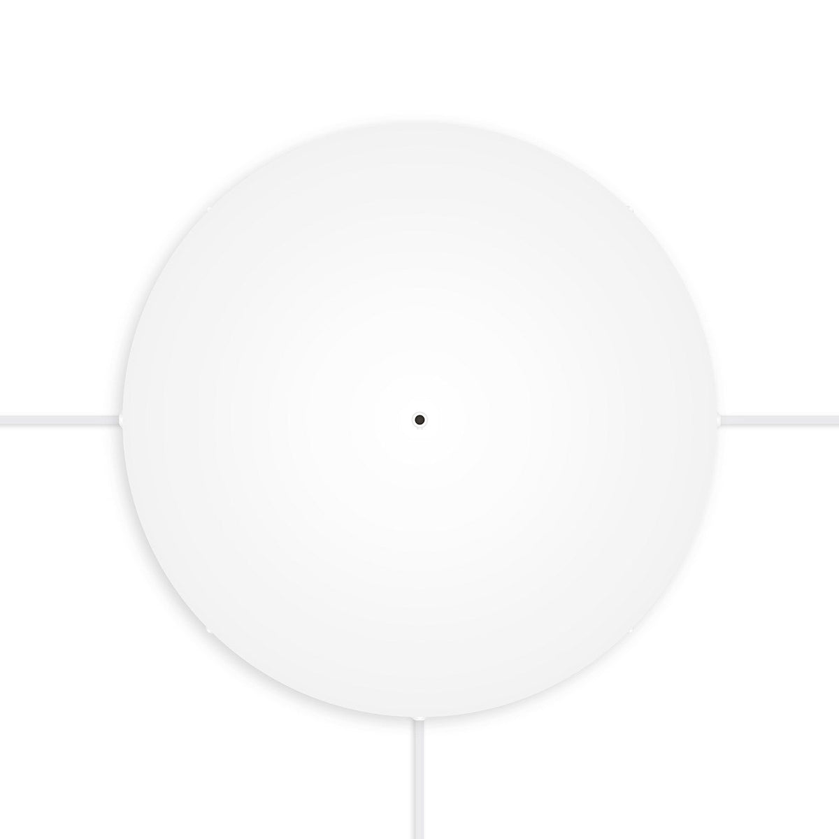 Rosone rotondo in alluminio Ø 50 cm con staffa e cavo di messa a terra, con 1 foro frontale - Bianco Opaco 3