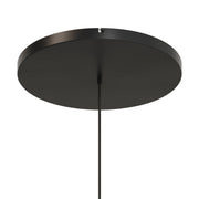 Rosone rotondo in alluminio Ø 50 cm con staffa e cavo di messa a terra, con 1 foro frontale - Nero 0