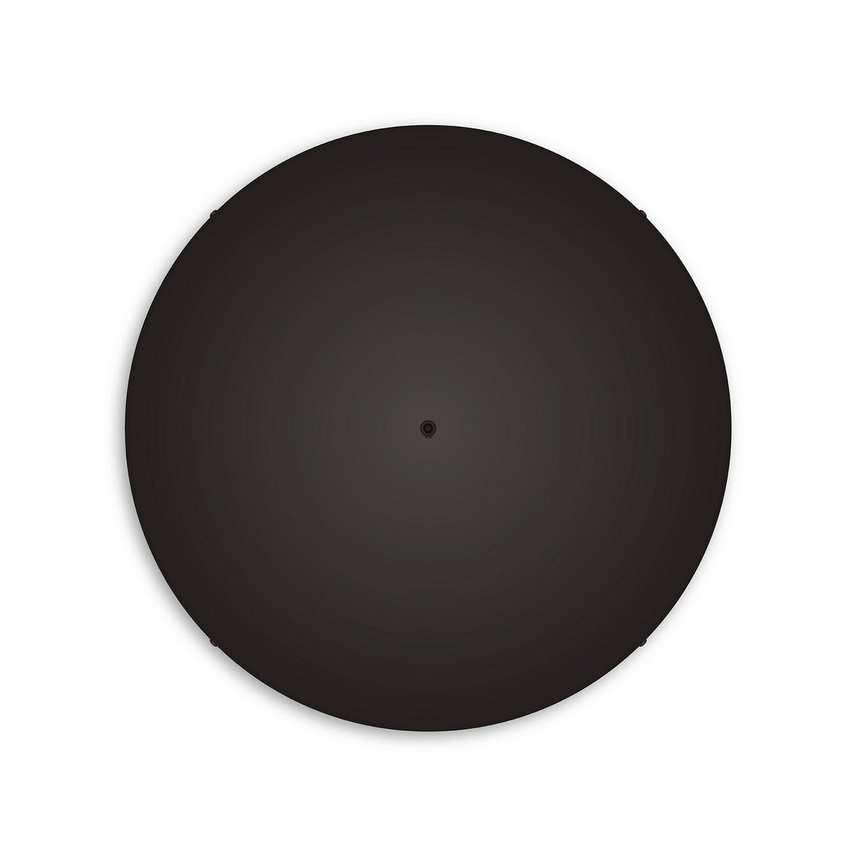 Rosone rotondo in alluminio Ø 50 cm con staffa e cavo di messa a terra, con 1 foro frontale - Nero 0