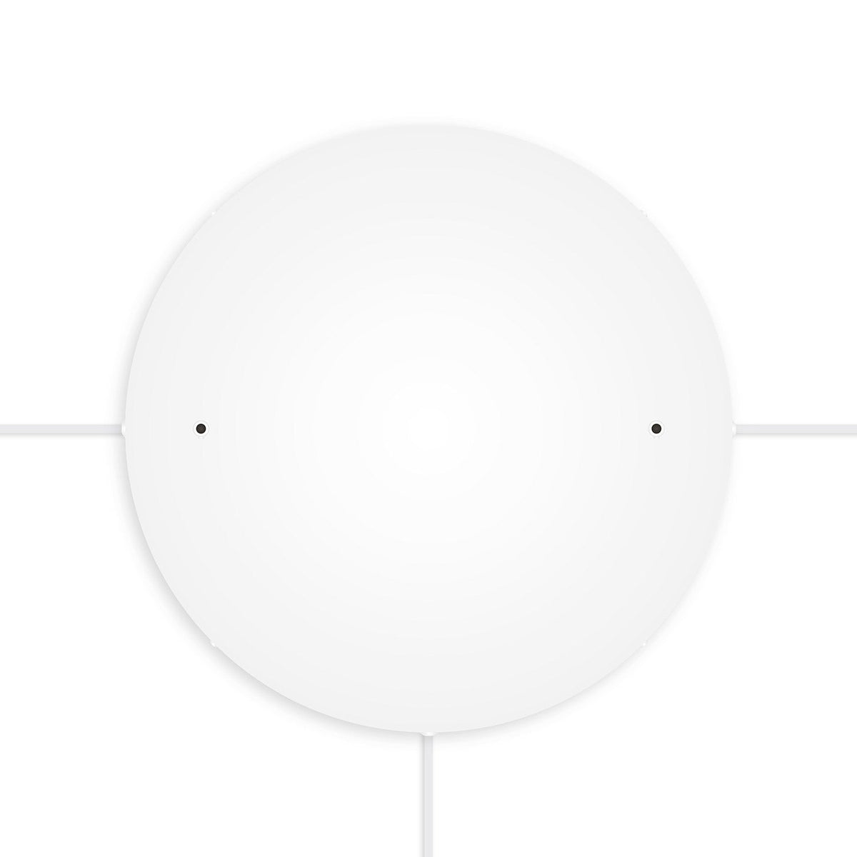 Rosone rotondo in alluminio Ø 50 cm con staffa e cavo di messa a terra, con 2 fori frontali - Bianco Opaco 3