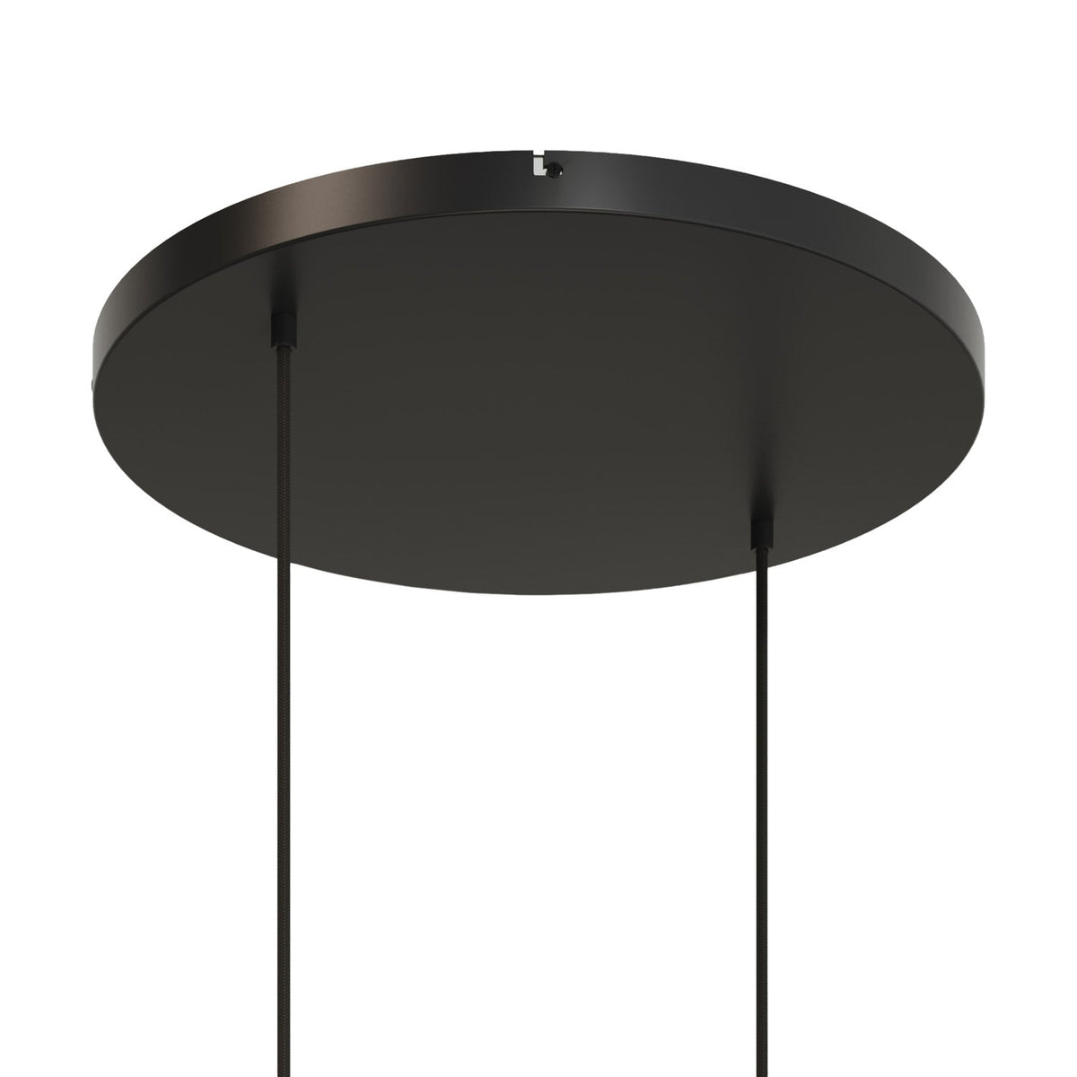 Rosone rotondo in alluminio Ø 50 cm con staffa e cavo di messa a terra, con 2 fori frontali - Nero 0