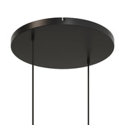 Rosone rotondo in alluminio Ø 50 cm con staffa e cavo di messa a terra, con 2 fori frontali - Nero 0