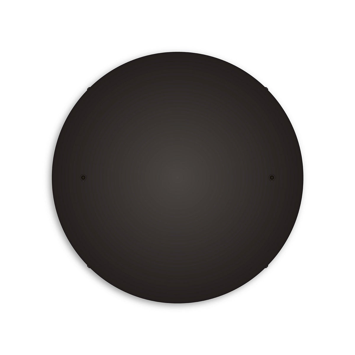 Rosone rotondo in alluminio Ø 50 cm con staffa e cavo di messa a terra, con 2 fori frontali - Nero 0