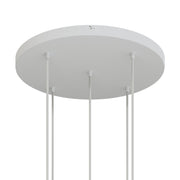 Rosone rotondo in alluminio Ø 50 cm con staffa e cavo di messa a terra, con 5 fori frontali - Bianco Opaco 0