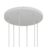 Rosone rotondo in alluminio Ø 50 cm con staffa e cavo di messa a terra, con 6 fori frontali - Bianco Opaco 0