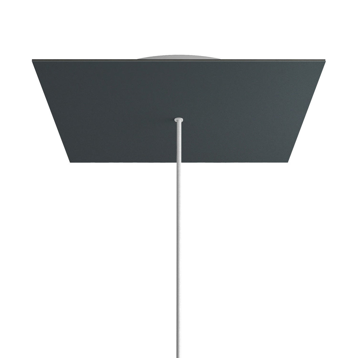 Rosone XXL Rose-One quadrato, 400 mm con 1 foro e 4 fori laterali - Antracite Bianco