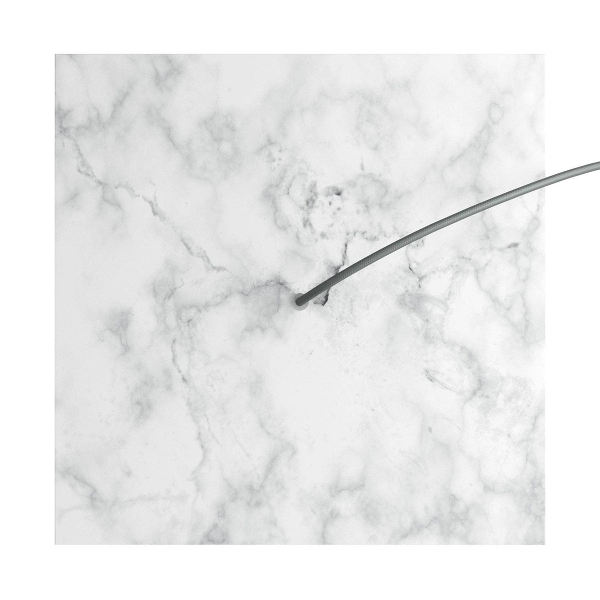 Rosone XXL Rose-One quadrato, 400 mm con 1 foro e 4 fori laterali - Marmo Carrara Bianco