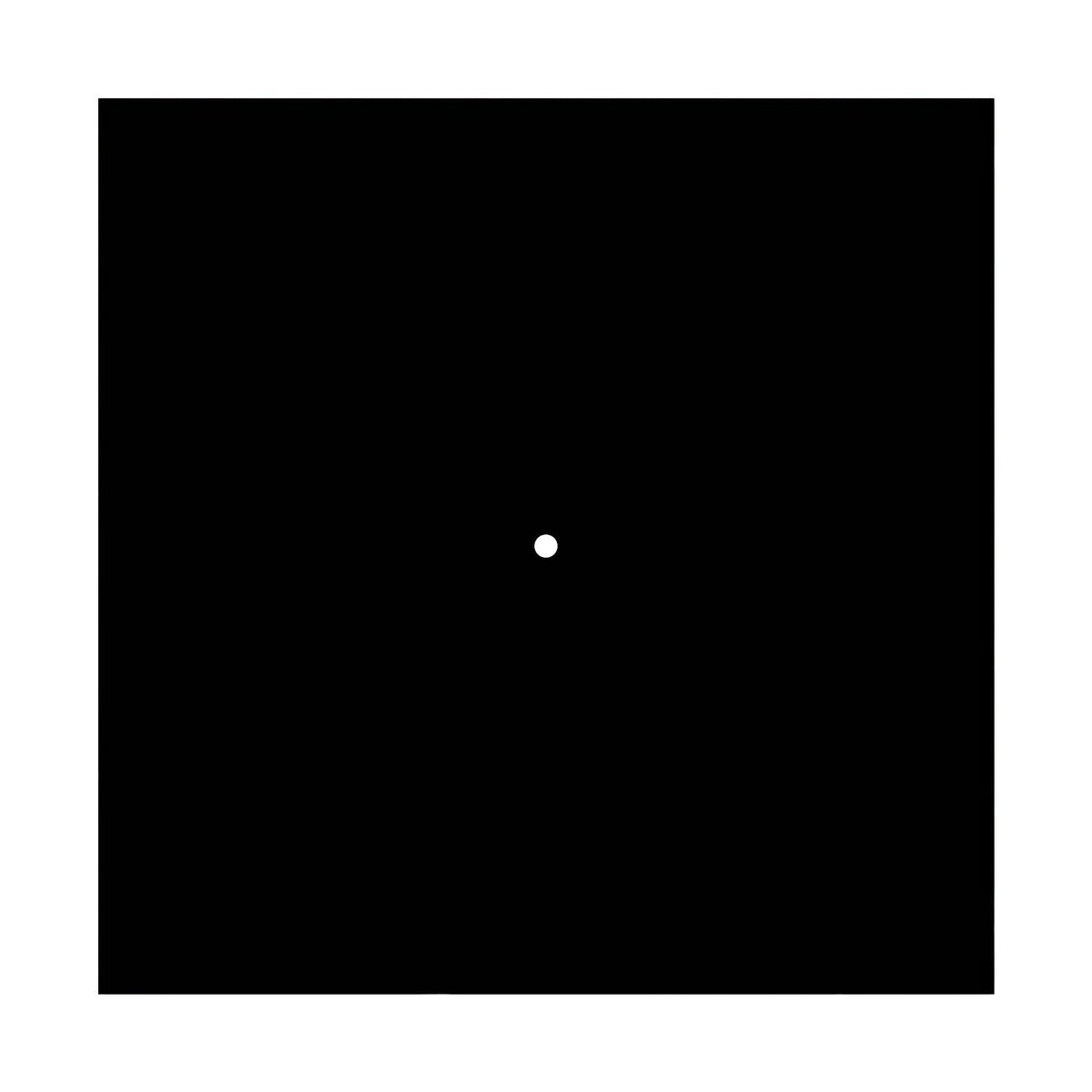 Rosone XXL Rose-One quadrato, 400 mm con 1 foro e 4 fori laterali - Nero opaco Bianco
