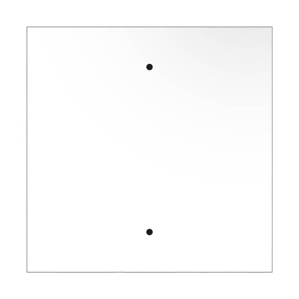 Rosone XXL Rose-One quadrato, 400 mm con 2 fori e 4 fori laterali - Bianco opaco Bianco