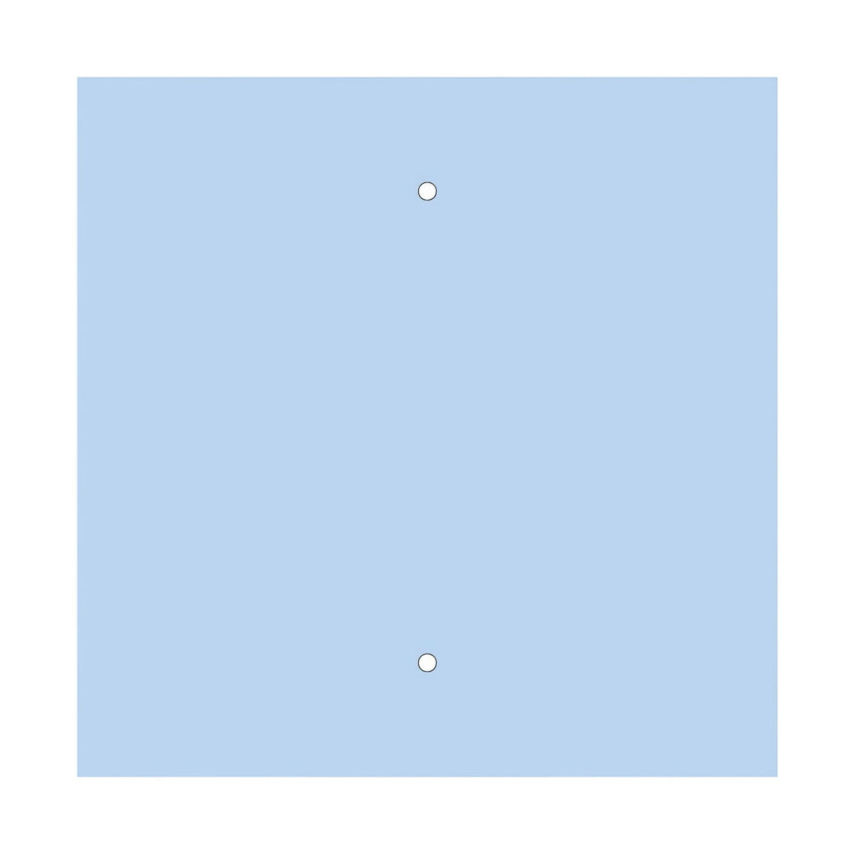 Rosone XXL Rose-One quadrato, 400 mm con 2 fori e 4 fori laterali - Blu carta da zucchero Bianco