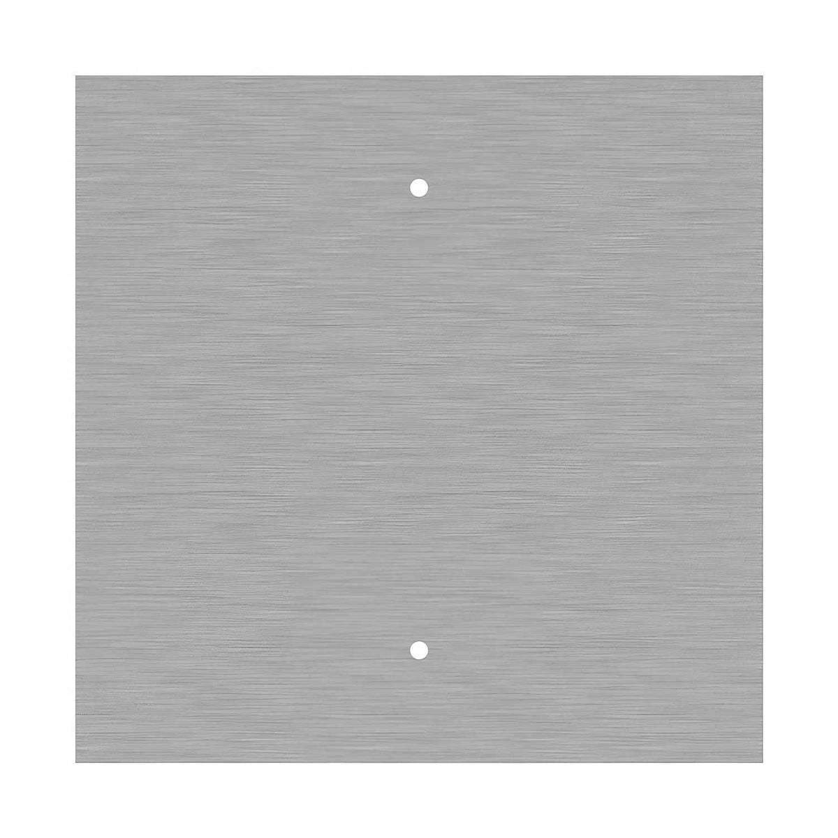 Rosone XXL Rose-One quadrato, 400 mm con 2 fori e 4 fori laterali - Dibond Acciaio satinato Bianco