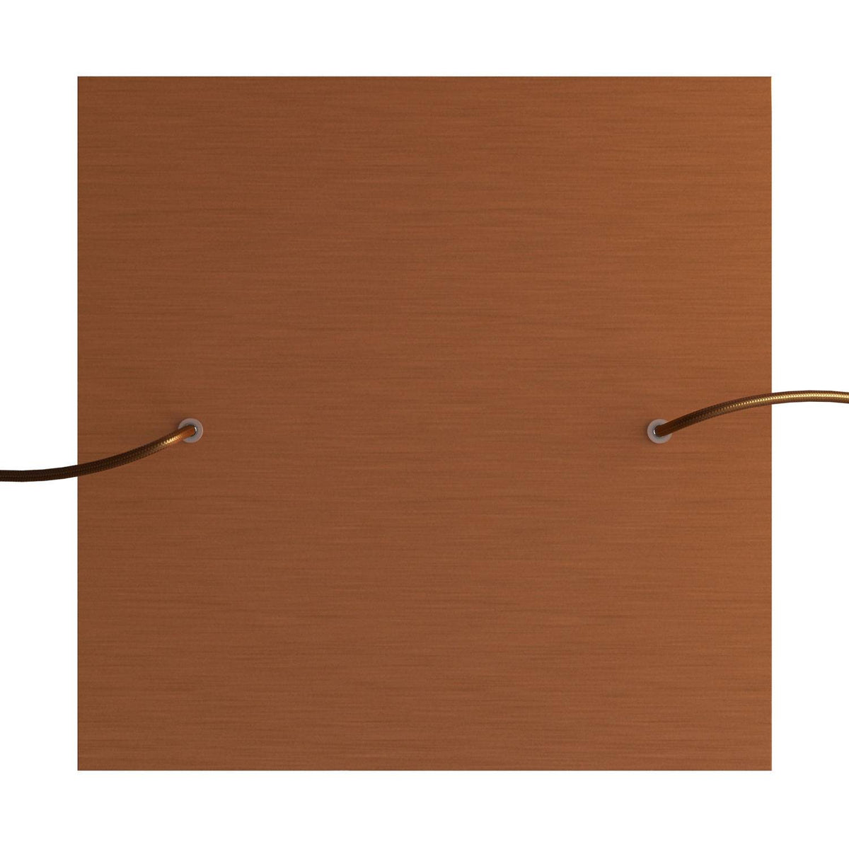 Rosone XXL Rose-One quadrato, 400 mm con 2 fori e 4 fori laterali - Dibond Rame satinato Bianco
