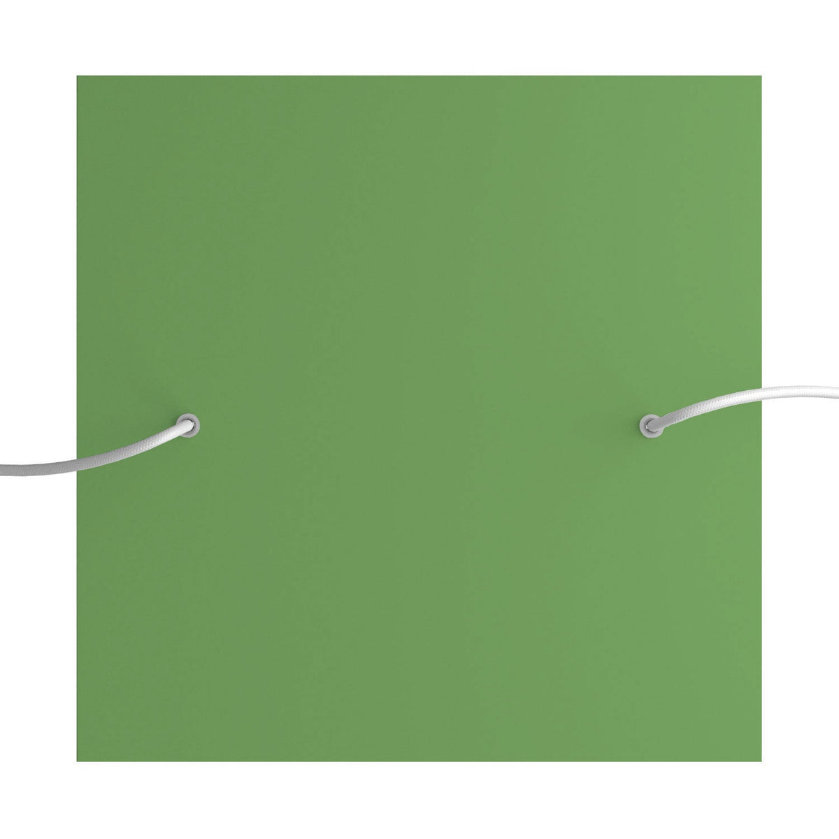 Rosone XXL Rose-One quadrato, 400 mm con 2 fori e 4 fori laterali - Verde prato Bianco