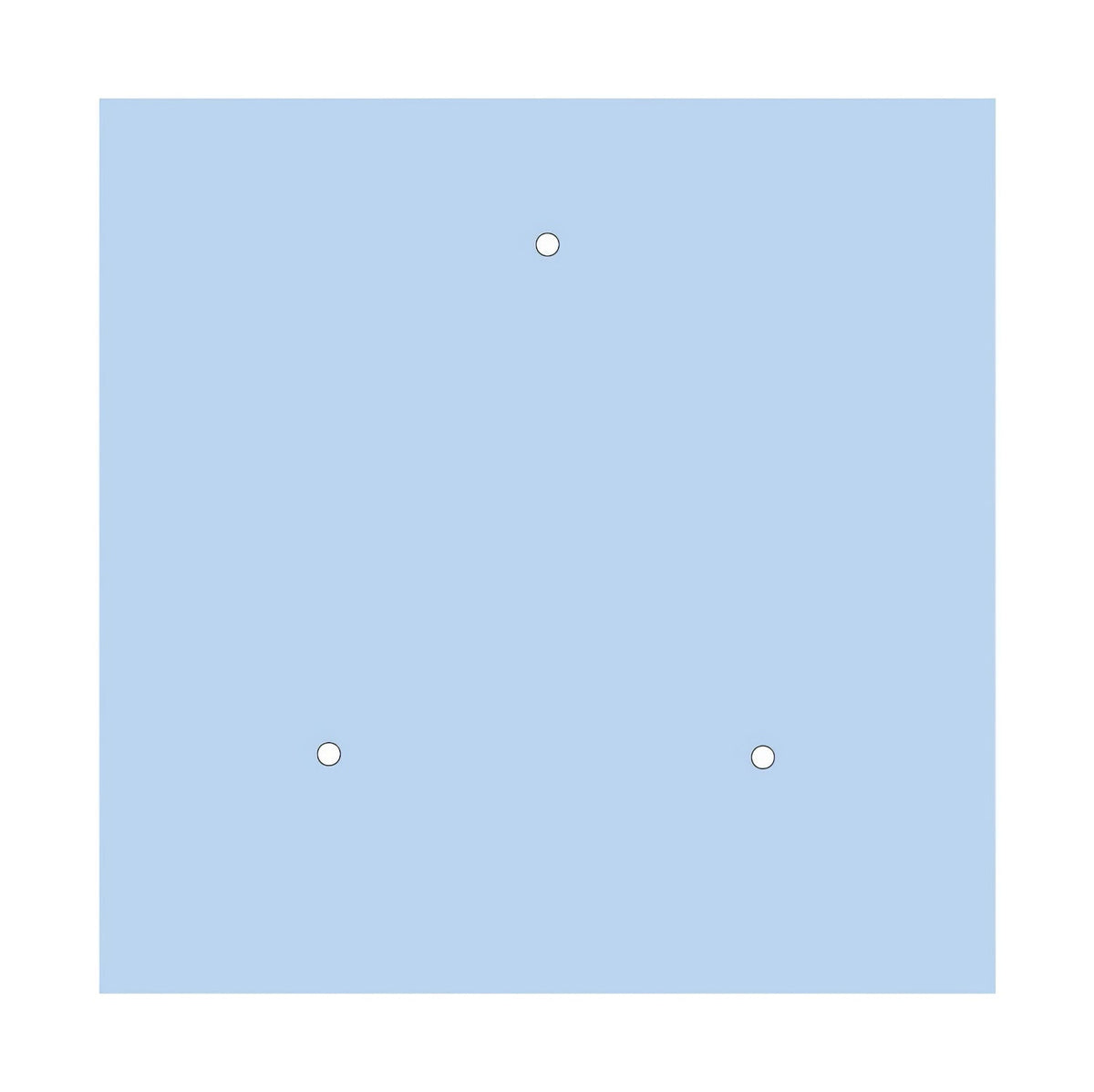 Rosone XXL Rose-One quadrato, 400 mm con 3 fori e 4 fori laterali - Blu carta da zucchero Bianco