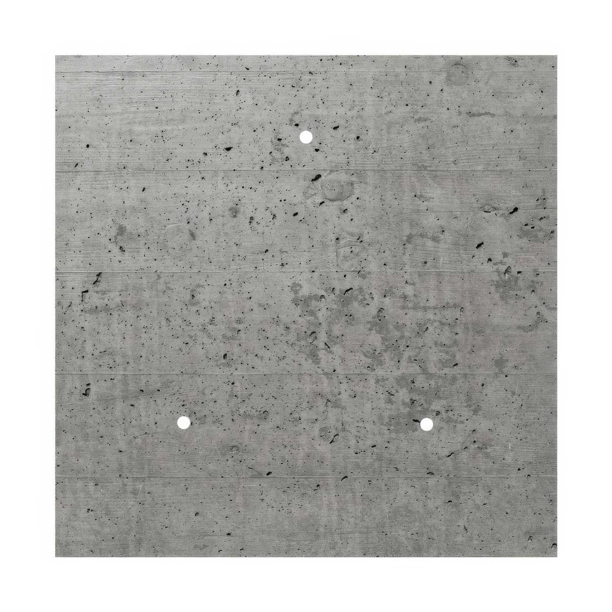 Rosone XXL Rose-One quadrato, 400 mm con 3 fori e 4 fori laterali - Cemento Bianco