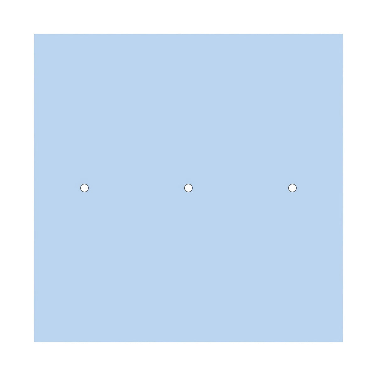 Rosone XXL Rose-One quadrato, 400 mm con 3 fori in linea e 4 fori laterali - Blu carta da zucchero Bianco